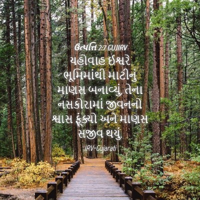 Picture 04 - ઉત્પત્તિ 2:7 GUJIRV - યહોવાહ ઈશ્વરે - Bible Verse Picture