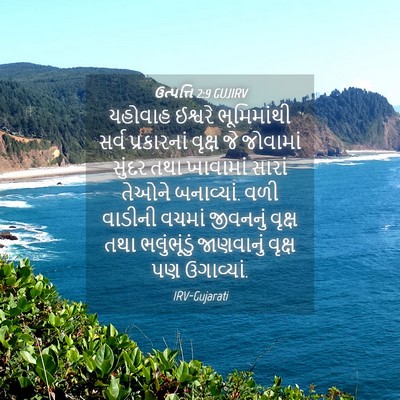 Picture 04 - ઉત્પત્તિ 2:9 GUJIRV - યહોવાહ ઈશ્વરે - Bible Verse Picture