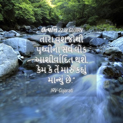 Picture 04 - ઉત્પત્તિ 22:18 GUJIRV - તારા વંશજોથી - Bible Verse Picture