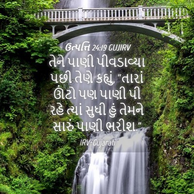 Picture 04 - ઉત્પત્તિ 24:19 GUJIRV - તેને પાણી - Bible Verse Picture