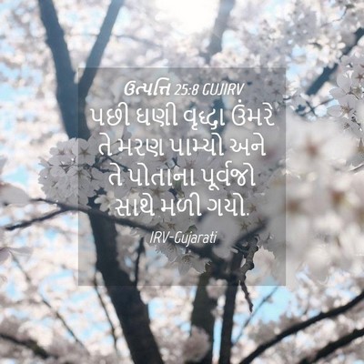 Picture 04 - ઉત્પત્તિ 25:8 GUJIRV - પછી ઘણી વૃદ્ધા - Bible Verse Picture