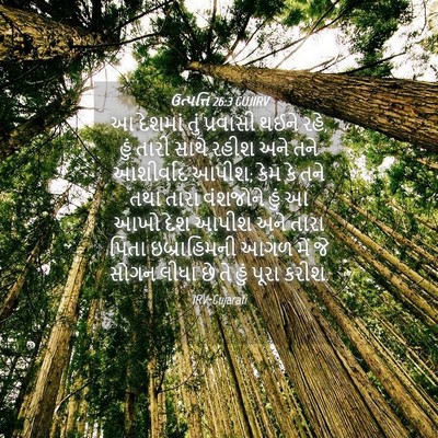 Picture 04 - ઉત્પત્તિ 26:3 GUJIRV - આ દેશમાં તું - Bible Verse Picture