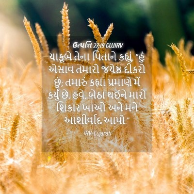 Picture 04 - ઉત્પત્તિ 27:19 GUJIRV - યાકૂબે તેના - Bible Verse Picture