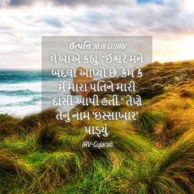 Picture 04 - ઉત્પત્તિ 30:18 GUJIRV - લેઆએ કહ્યું, - Bible Verse Picture