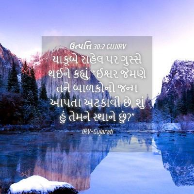 Picture 04 - ઉત્પત્તિ 30:2 GUJIRV - યાકૂબે રાહેલ પર - Bible Verse Picture