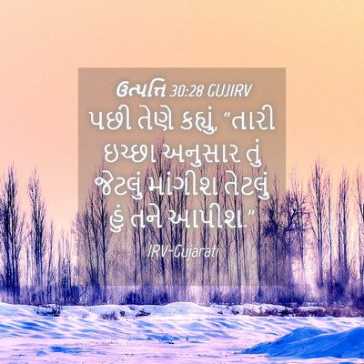 Picture 04 - ઉત્પત્તિ 30:28 GUJIRV - પછી તેણે કહ્યું, - Bible Verse Picture