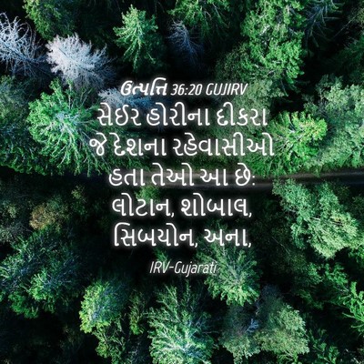Picture 04 - ઉત્પત્તિ 36:20 GUJIRV - સેઈર હોરીના દીકરા - Bible Verse Picture