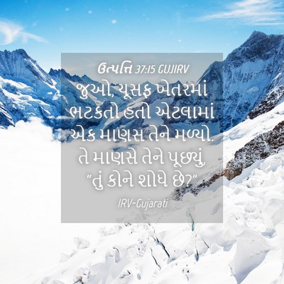 Picture 04 - ઉત્પત્તિ 37:15 GUJIRV - જુઓ, યૂસફ ખેતરમાં - Bible Verse Picture