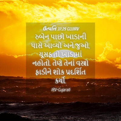 Picture 04 - ઉત્પત્તિ 37:29 GUJIRV - રુબેન પાછો ખાડાની - Bible Verse Picture