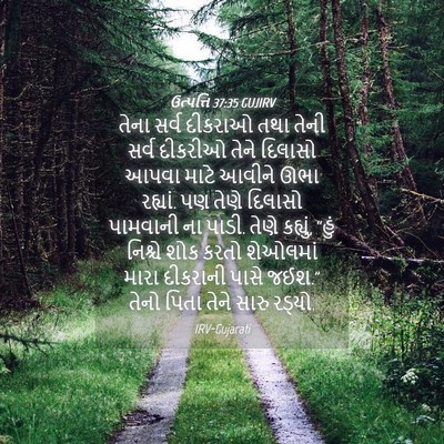 Picture 04 - ઉત્પત્તિ 37:35 GUJIRV - તેના સર્વ દીકરાઓ - Bible Verse Picture
