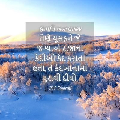 Picture 04 - ઉત્પત્તિ 39:20 GUJIRV - તેણે યૂસફને જે - Bible Verse Picture