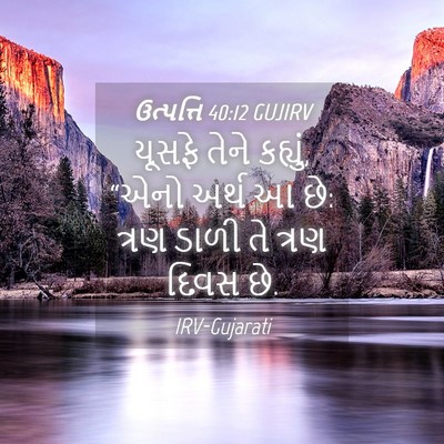 Picture 04 - ઉત્પત્તિ 40:12 GUJIRV - યૂસફે તેને કહ્યું, - Bible Verse Picture