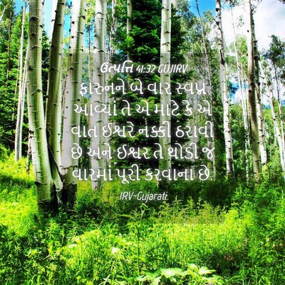 Picture 04 - ઉત્પત્તિ 41:32 GUJIRV - ફારુનને બે વાર - Bible Verse Picture