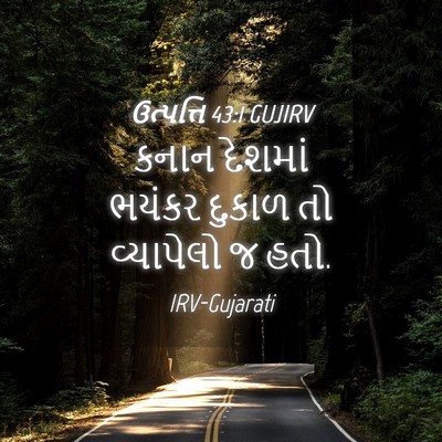 Picture 04 - ઉત્પત્તિ 43:1 GUJIRV - કનાન દેશમાં ભયંકર - Bible Verse Picture