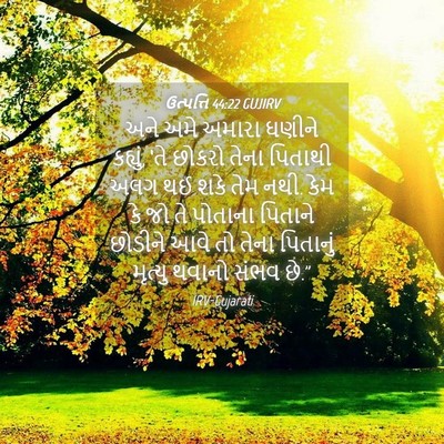 Picture 04 - ઉત્પત્તિ 44:22 GUJIRV - અને અમે અમારા - Bible Verse Picture