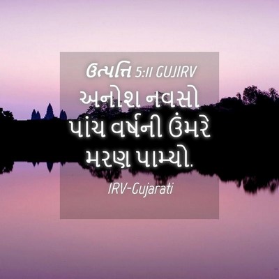 Picture 04 - ઉત્પત્તિ 5:11 GUJIRV - અનોશ નવસો પાંચ - Bible Verse Picture