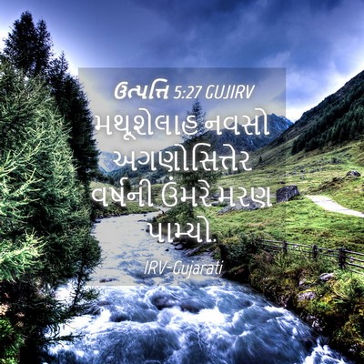 Picture 04 - ઉત્પત્તિ 5:27 GUJIRV - મથૂશેલાહ નવસો - Bible Verse Picture