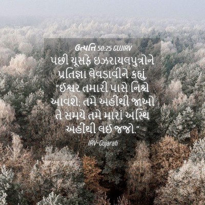 Picture 04 - ઉત્પત્તિ 50:25 GUJIRV - પછી યૂસફે - Bible Verse Picture