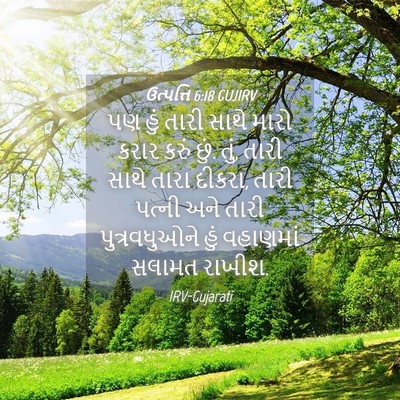 Picture 04 - ઉત્પત્તિ 6:18 GUJIRV - પણ હું તારી સાથે - Bible Verse Picture