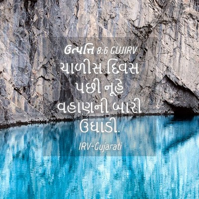 Picture 04 - ઉત્પત્તિ 8:6 GUJIRV - ચાળીસ દિવસ પછી - Bible Verse Picture