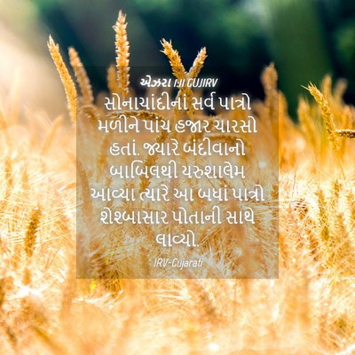 Picture 04 - એઝરા 1:11 GUJIRV - સોનાચાંદીનાં સર્વ - Bible Verse Picture