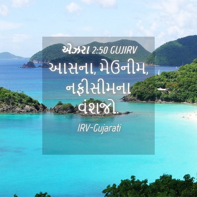 Picture 04 - એઝરા 2:50 GUJIRV - આસના, મેઉનીમ, - Bible Verse Picture