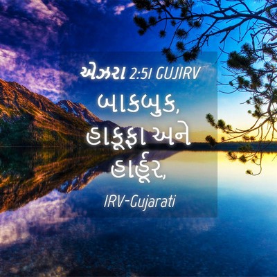 Picture 04 - એઝરા 2:51 GUJIRV - બાકબુક, હાકૂફા અને - Bible Verse Picture
