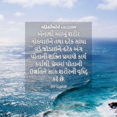 Picture 04 - એફેસીઓને 4:16 GUJIRV - એનાથી આખું શરીર - Bible Verse Picture