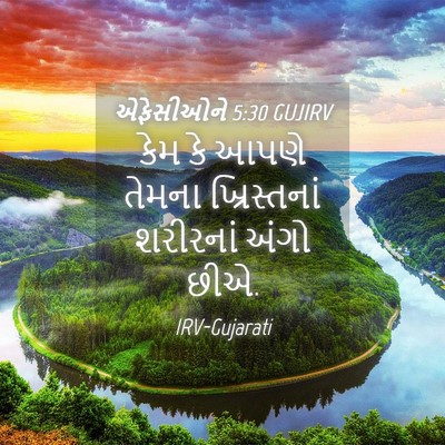 Picture 04 - એફેસીઓને 5:30 GUJIRV - કેમ કે આપણે તેમના - Bible Verse Picture