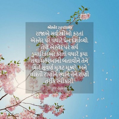 Picture 04 - એસ્તેર 2:17 GUJIRV - રાજાએ સર્વ - Bible Verse Picture