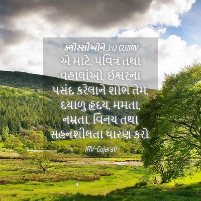 Picture 04 - ક્લોસ્સીઓને 3:12 GUJIRV - એ માટે, પવિત્ર તથા - Bible Verse Picture