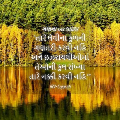 Picture 04 - ગણના 1:49 GUJIRV - ‘તારે લેવીના - Bible Verse Picture