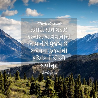 Picture 04 - ગણના 1:5 GUJIRV - તમારી સાથે લડાઈ - Bible Verse Picture