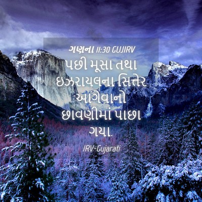 Picture 04 - ગણના 11:30 GUJIRV - પછી મૂસા તથા - Bible Verse Picture