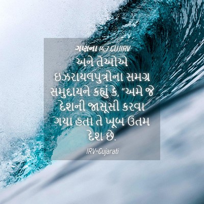 Picture 04 - ગણના 14:7 GUJIRV - અને તેઓએ - Bible Verse Picture