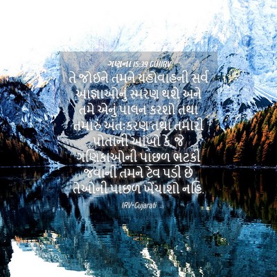 Picture 04 - ગણના 15:39 GUJIRV - તે જોઈને તમને - Bible Verse Picture