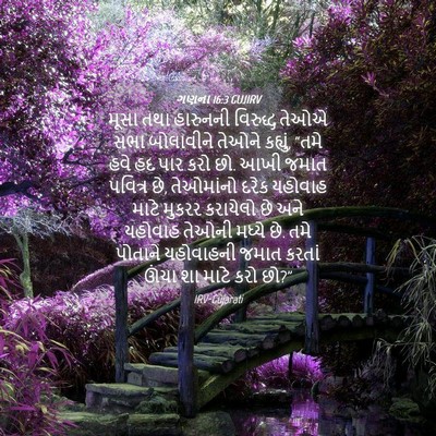 Picture 04 - ગણના 16:3 GUJIRV - મૂસા તથા હારુનની - Bible Verse Picture