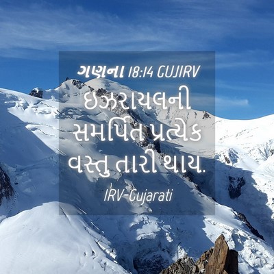 Picture 04 - ગણના 18:14 GUJIRV - ઇઝરાયલની સમર્પિત - Bible Verse Picture