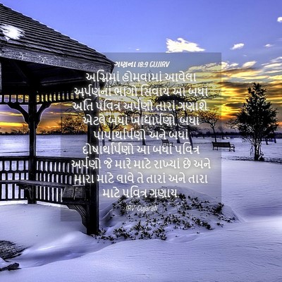 Picture 04 - ગણના 18:9 GUJIRV - અગ્નિમાં હોમવામાં - Bible Verse Picture