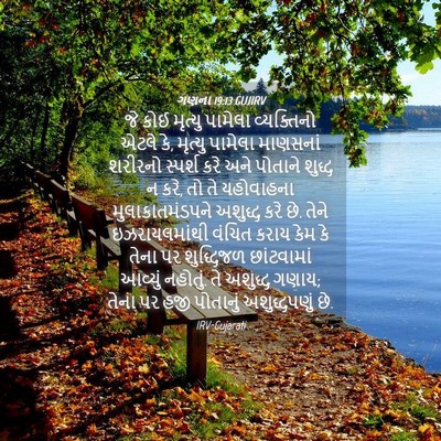 Picture 04 - ગણના 19:13 GUJIRV - જે કોઈ મૃત્યુ - Bible Verse Picture