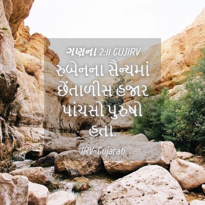 Picture 04 - ગણના 2:11 GUJIRV - રુબેનના સૈન્યમાં - Bible Verse Picture