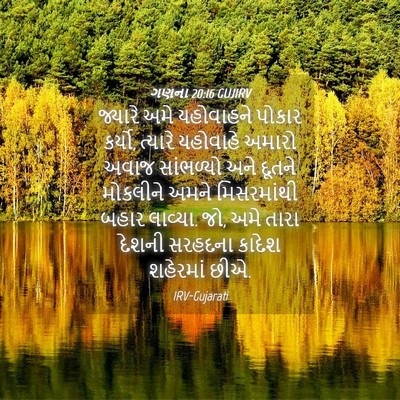 Picture 04 - ગણના 20:16 GUJIRV - જ્યારે અમે - Bible Verse Picture