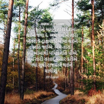 Picture 04 - ગણના 21:22 GUJIRV - કૃપા કરીને અમને - Bible Verse Picture