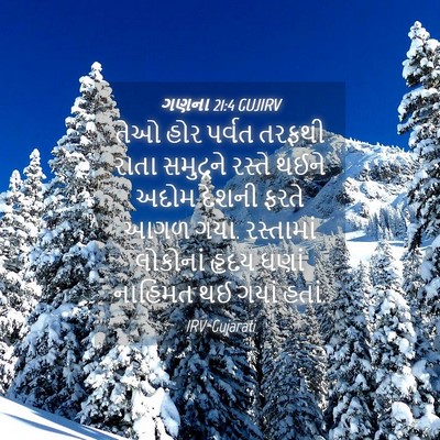 Picture 04 - ગણના 21:4 GUJIRV - તેઓ હોર પર્વત - Bible Verse Picture