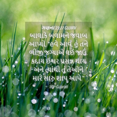 Picture 04 - ગણના 23:27 GUJIRV - બાલાકે બલામને - Bible Verse Picture