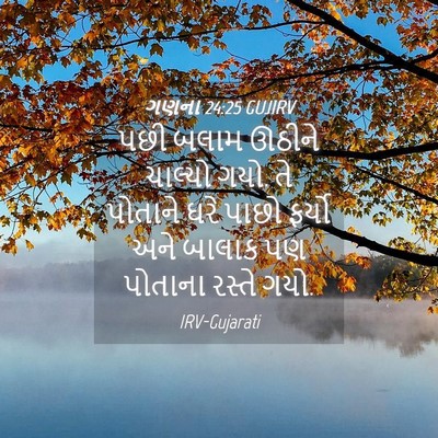 Picture 04 - ગણના 24:25 GUJIRV - પછી બલામ ઊઠીને - Bible Verse Picture