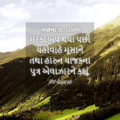 Picture 04 - ગણના 26:1 GUJIRV - મરકી બંધ થયા પછી - Bible Verse Picture