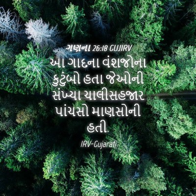 Picture 04 - ગણના 26:18 GUJIRV - આ ગાદના વંશજોના - Bible Verse Picture