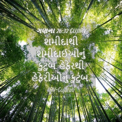 Picture 04 - ગણના 26:32 GUJIRV - શમીદાથી - Bible Verse Picture