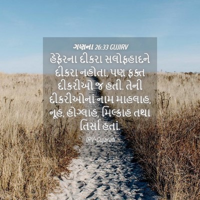 Picture 04 - ગણના 26:33 GUJIRV - હેફેરના દીકરા - Bible Verse Picture